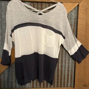 Chic Colorblock Sweater with Pocket